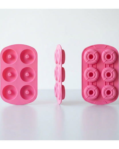 Yukavy Silicone Donut Baking Mold 6-Cavity Pink