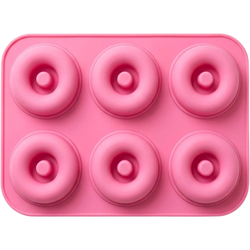 Yukavy Silicone Donut Baking Mold 6-Cavity Pink